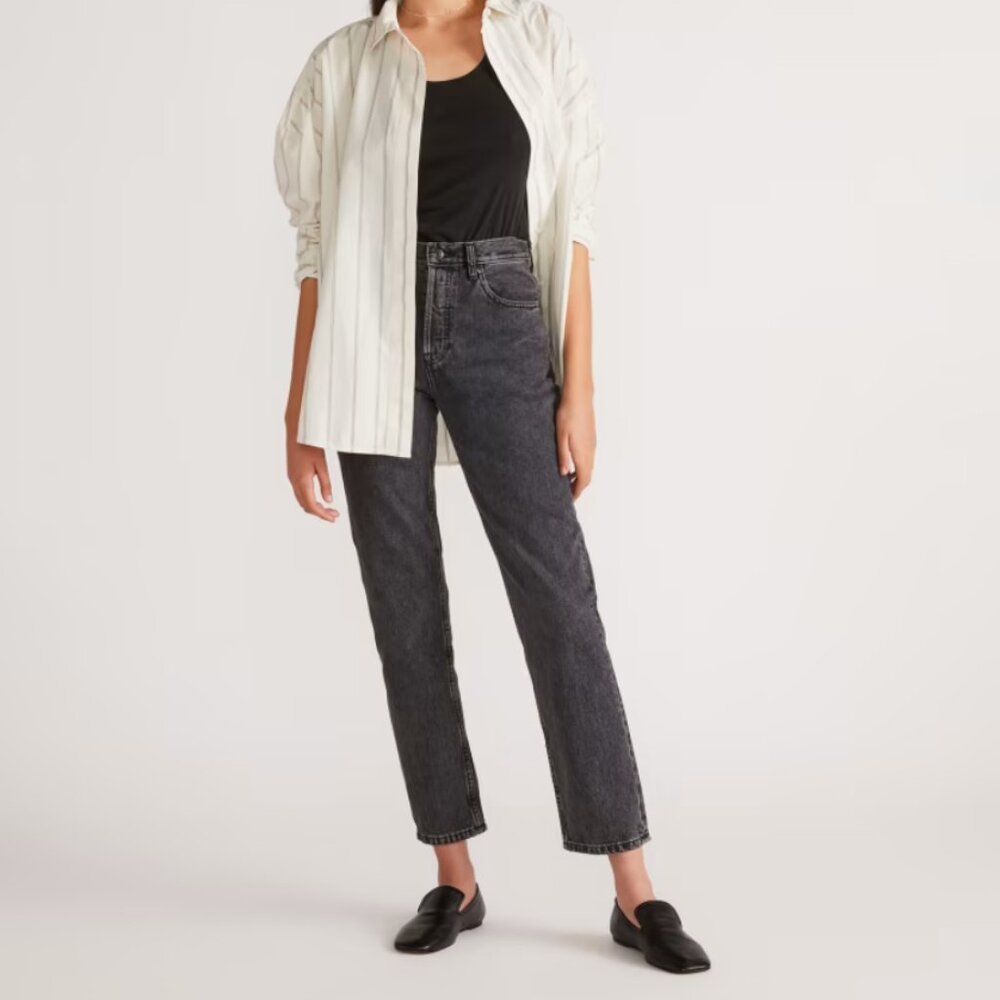 Everland 90s Cheeky Jean 24 Ankle in Washed Black